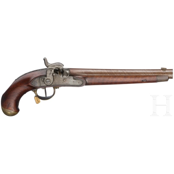 Ein Paar gezogene Kolbenpistolen M 1818/43 mit Anschlagschaft und Zubeh&ouml;r