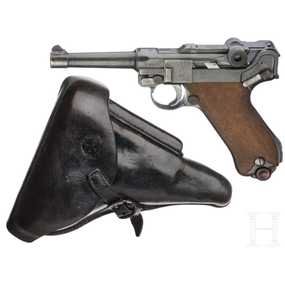 Pistole 08, DWM, 1914, in Tasche
