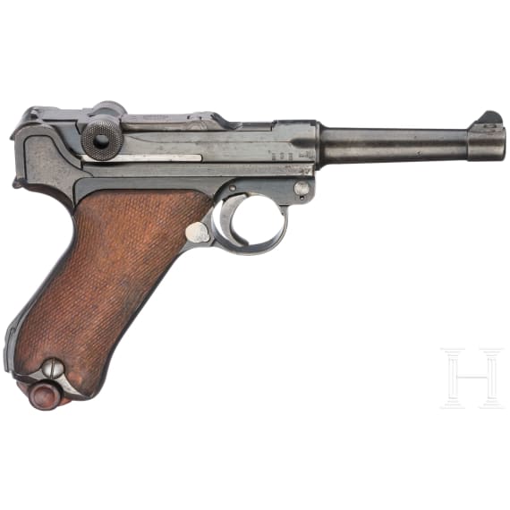 Pistole 08, DWM, 1914, in Tasche