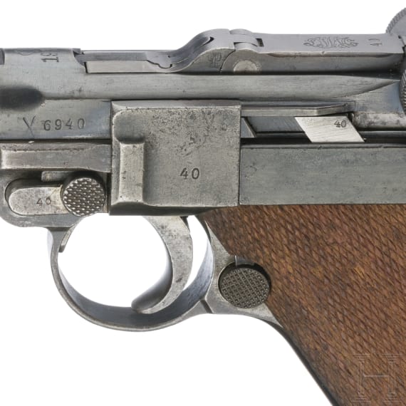 Pistole 08, DWM, 1914, in Tasche