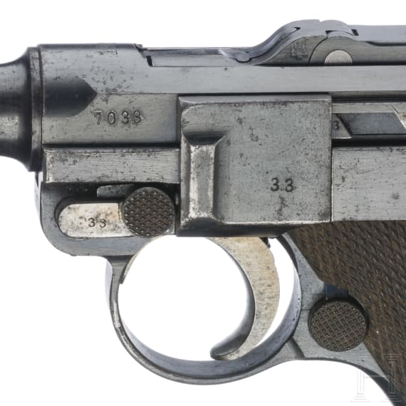 Pistole 08 DWM, 1917, mit Holster