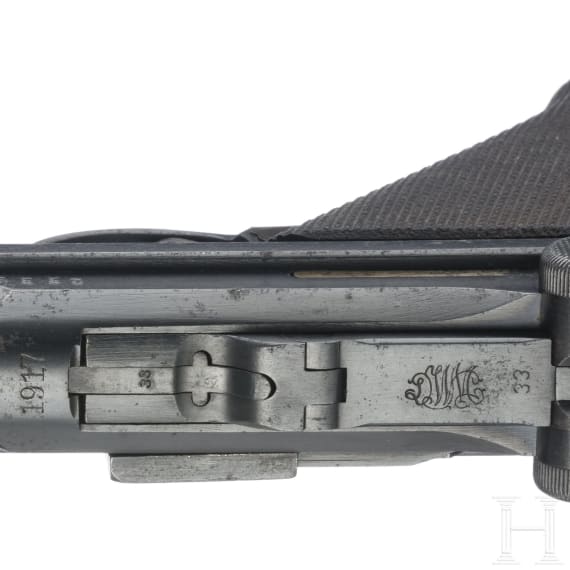 Pistole 08 DWM, 1917, mit Holster