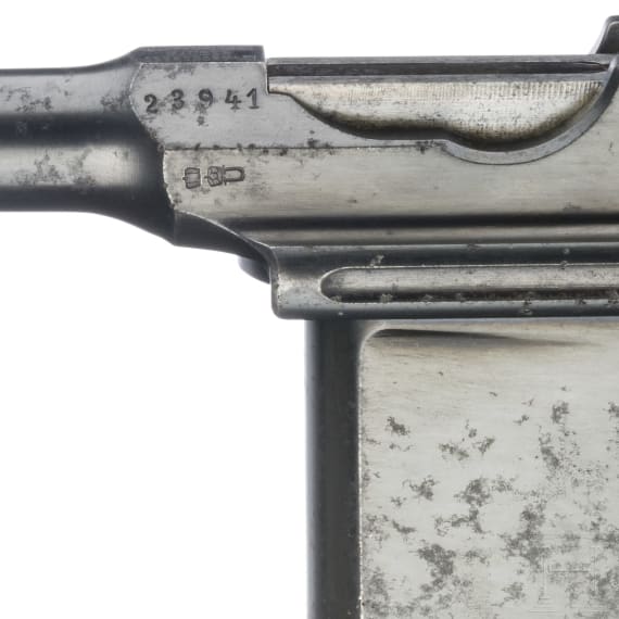 Mauser C96 "Large Ring Hammer Flat Side", mit Anschlagkasten