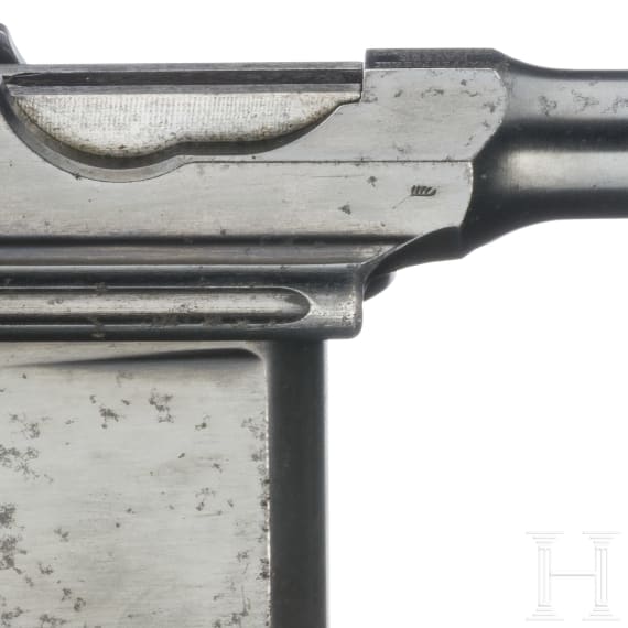 Mauser C96 "Large Ring Hammer Flat Side", mit Anschlagkasten