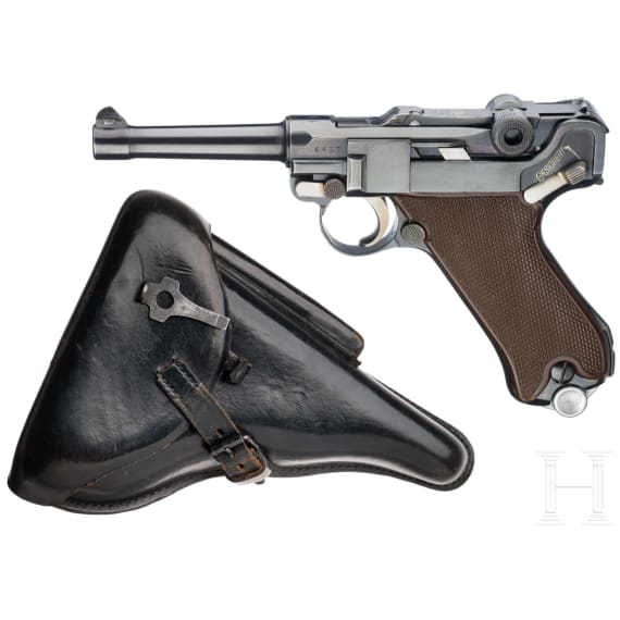 Pistole 08, Krieghoff, 1936, mit Luftwaffen-Koffertasche