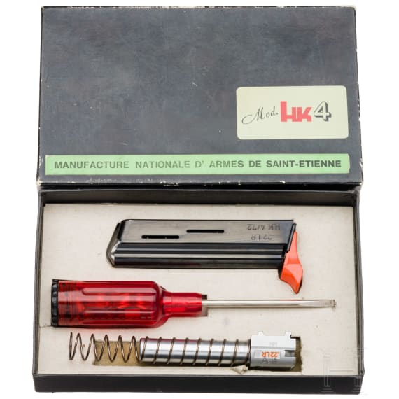MAS, Mod. HK, Mod. P4, Kal. 7,65mmBrowning, im Karton, mit Wechselsystem