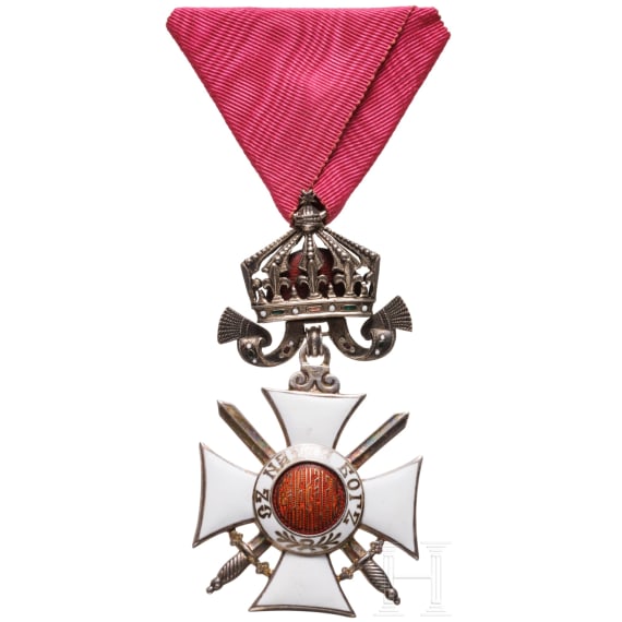 An Order of St. Alexander 4th Class with crown and swords through the middle