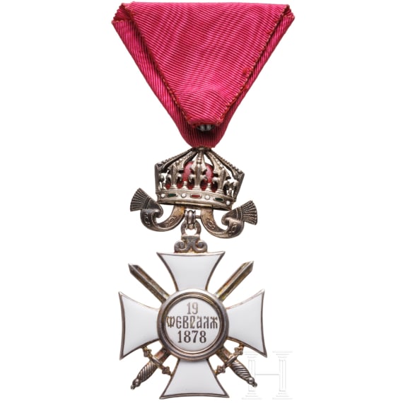 An Order of St. Alexander 4th Class with crown and swords through the middle