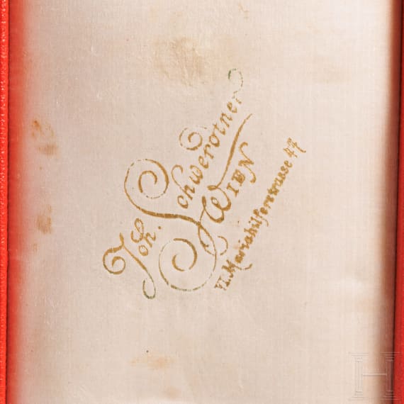A case for Civil Merit Order 3rd class, 1st model with princely crown, circa 1900/1905