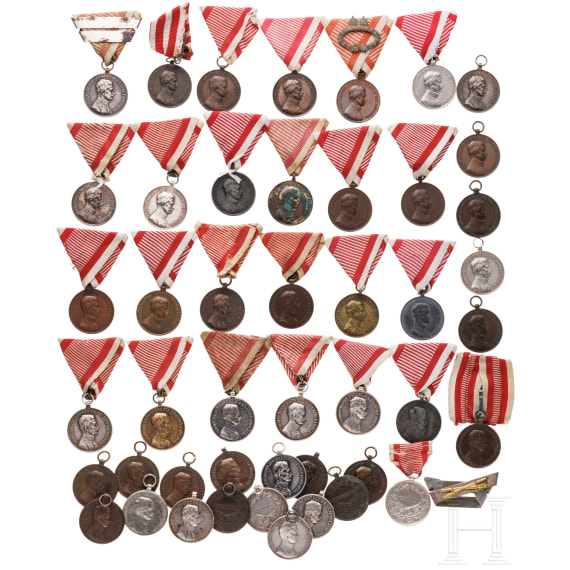 &Uuml;ber 40 kleine Tapferkeitsmedaillen, 1916 - 1918