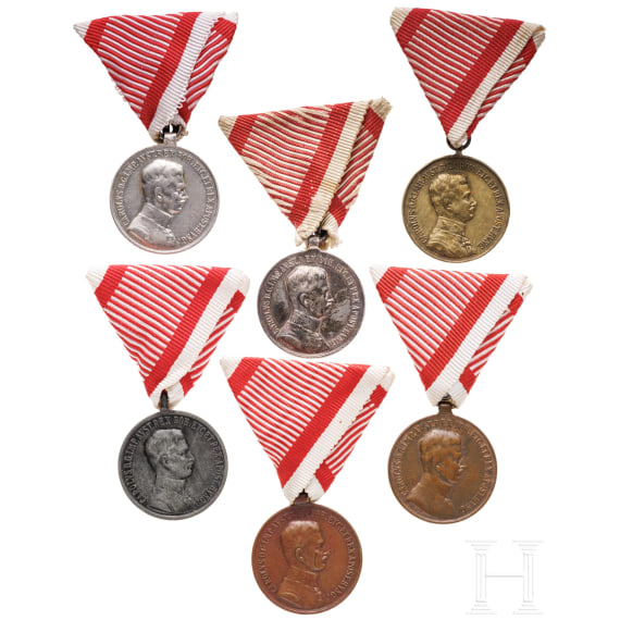 &Uuml;ber 40 kleine Tapferkeitsmedaillen, 1916 - 1918