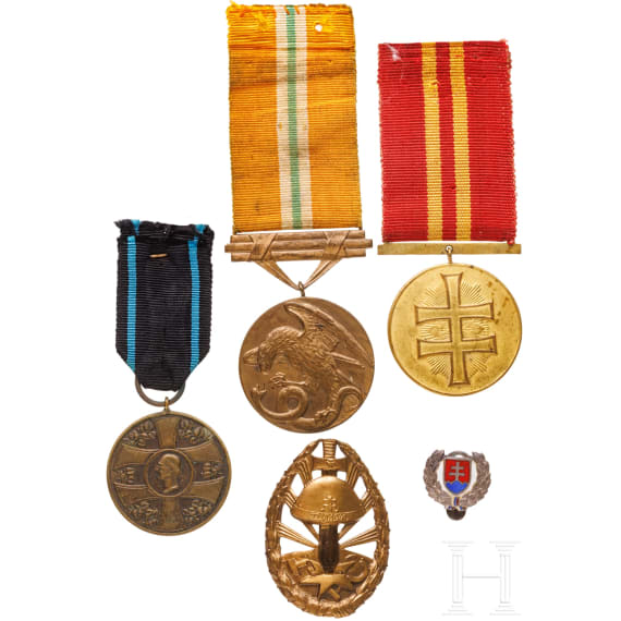 F&uuml;nf Auszeichnungen, Slowakei, 1939 - 1945