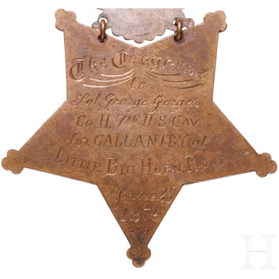 Sergeant George Geiger (circa 1843 - 1904) &ndash; a Congressional Medal of Honor for his action at the Battle of the Little Big Horn on 25 June 1876