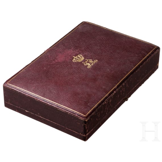 House Order of the Wendish Crown &ndash; a cased Commander's Cross with Star, Mecklenburg-Schwerin