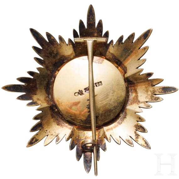 From Bavarian aristocratic property - a breast star for the 1st class of the Russian Order of Saint Anne, last 3rd of the 19th century