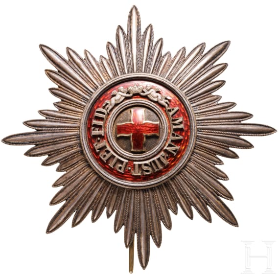 From Bavarian aristocratic property - a breast star for the 1st class of the Russian Order of Saint Anne, last 3rd of the 19th century