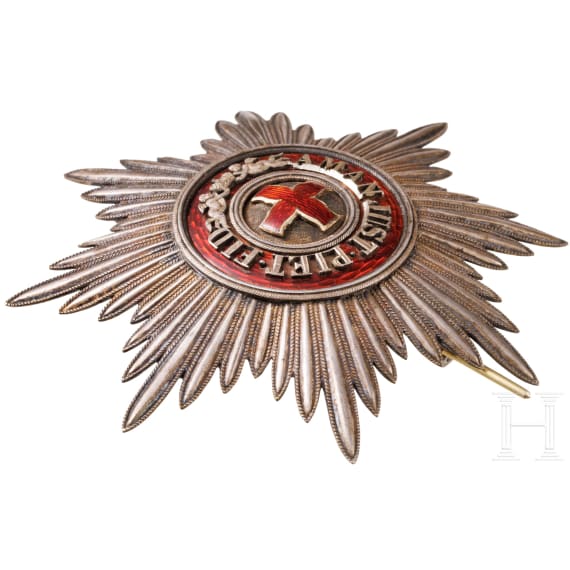 From Bavarian aristocratic property - a breast star for the 1st class of the Russian Order of Saint Anne, last 3rd of the 19th century