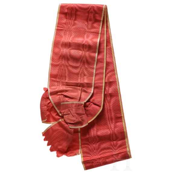 A sash of the Russian Order of St. Anne