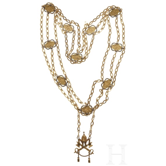 A chain of office of the Privy Chamberlains of His Holiness (Cubicularius secretus) from Bavarian aristocratic property