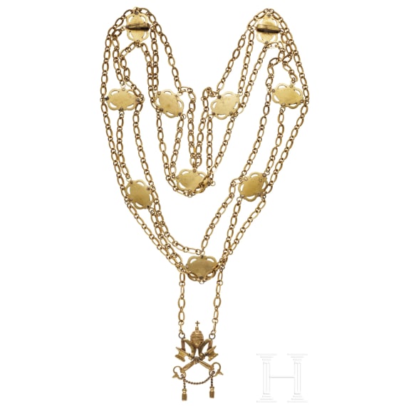 A chain of office of the Privy Chamberlains of His Holiness (Cubicularius secretus) from Bavarian aristocratic property