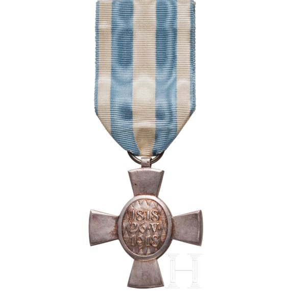 King Ludwig III - a commemorative cross for the members of both chambers, 1918