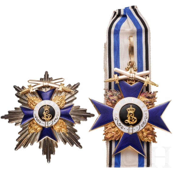 General der Infanterie Maximilian von Montgelas (1860 - 1938) &ndash; a cased 1st Class set of the Royal Bavarian Order of Military Merit with Swords