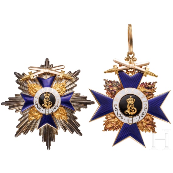 General der Infanterie Maximilian von Montgelas (1860 - 1938) &ndash; a cased 1st Class set of the Royal Bavarian Order of Military Merit with Swords