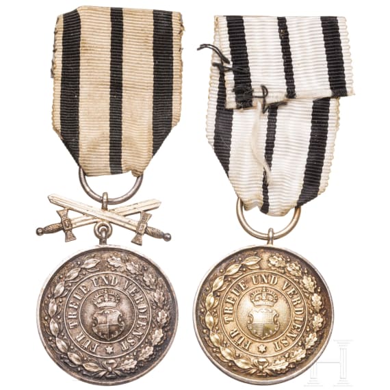 Two medals of the House Order of Hohenzollern