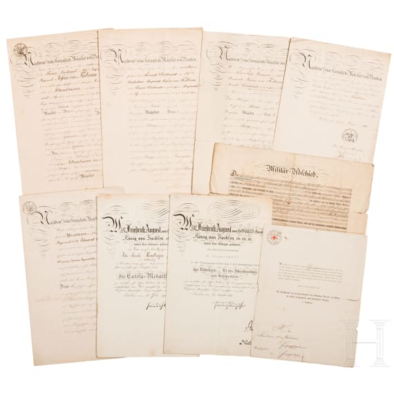 A small group of certificates, mainly 19th century