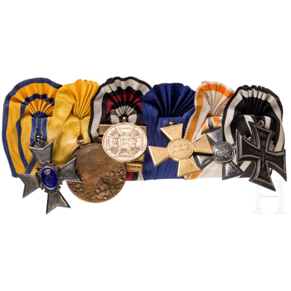 A six-piece medal bar