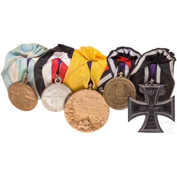 A five-piece medal bar