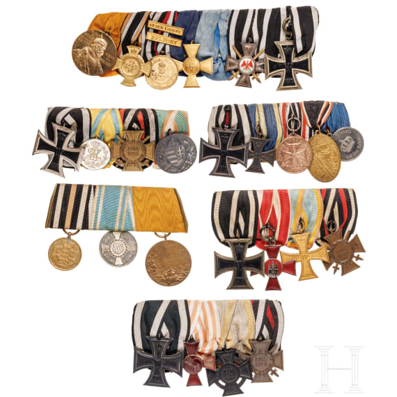 Six German medal bars
