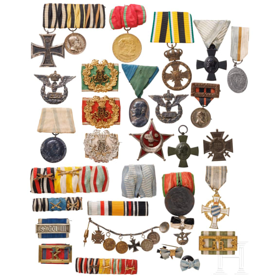 A collection of mostly German awards, 19th/20th century