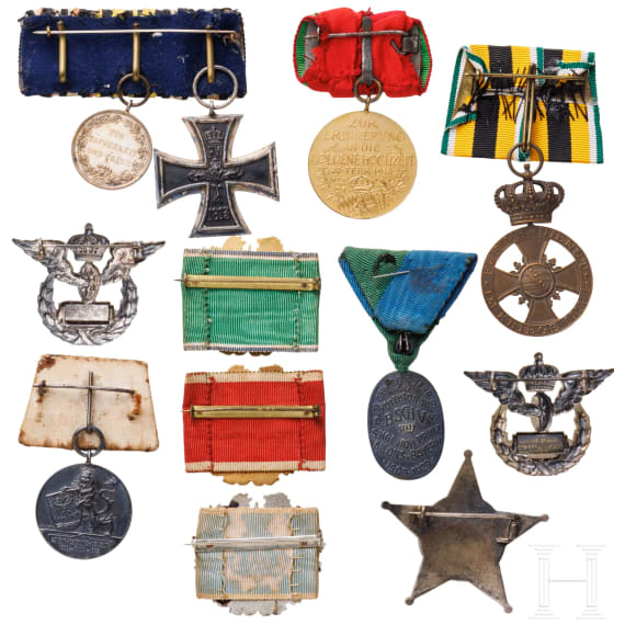 A collection of mostly German awards, 19th/20th century