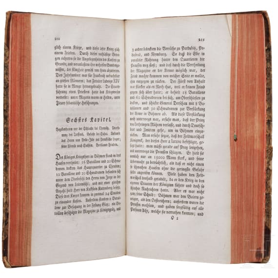 Works by Frederick II, King of Prussia, Vol. 1 - 15, Berlin, 1788, signed edition by Lorenz von Westenrieder in seven volumes