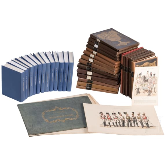 A collection of 34 volumes of uniform literature, 19th/20th century