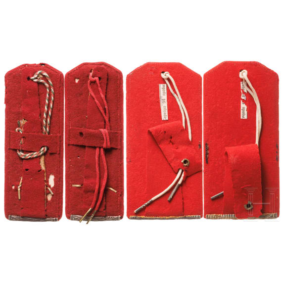 Two pairs of shoulder boards for generals, World War I and II