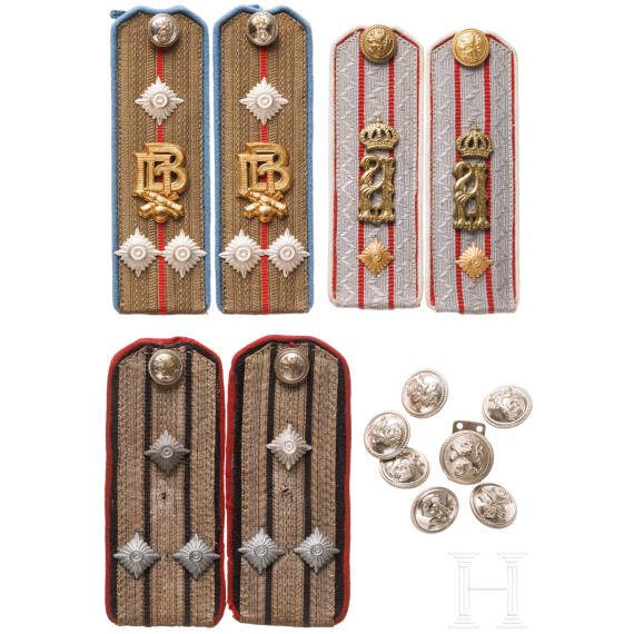 Three pairs of shoulder boards
