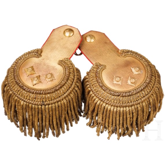 A pair of Bulgarian epaulettes of an army colonel, First World War