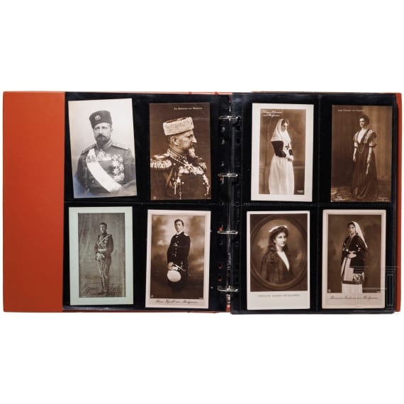 A Bulgarian folder with 64 photos and postcards, World War I