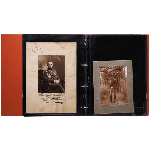 A Bulgarian folder with 64 photos and postcards, World War I
