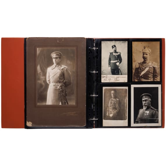 A Bulgarian folder with 64 photos and postcards, World War I