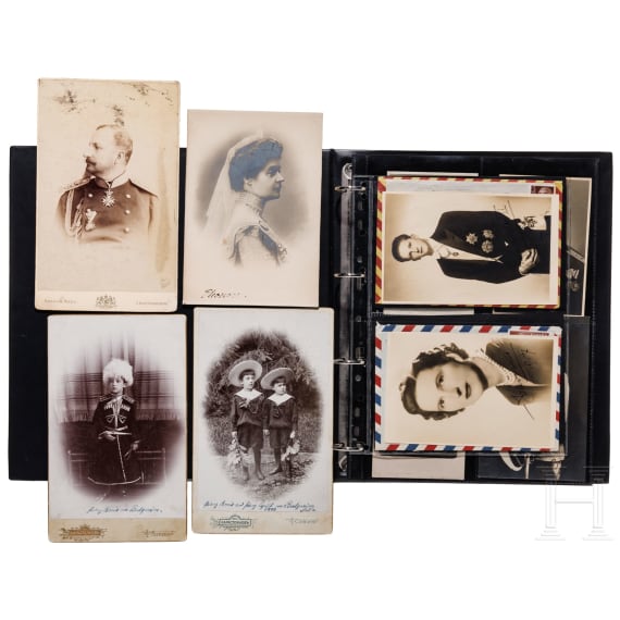 A Bulgarian folder with portrait photos of the Tsar's family, mostly 1910 - 1940