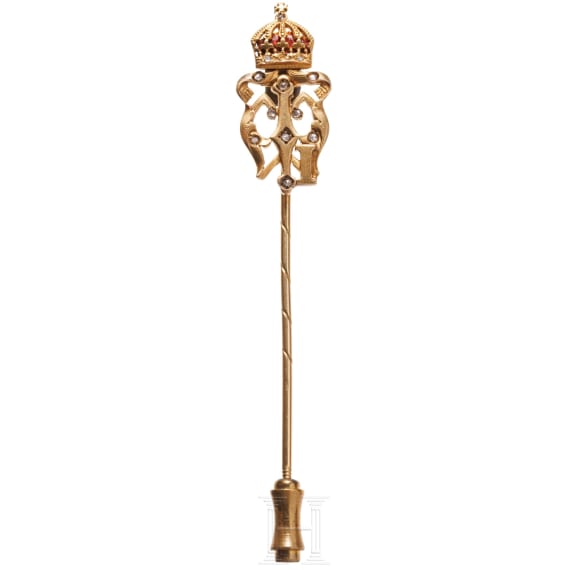 Tsar Ferdinand I (1861 - 1948) - a golden gift pin