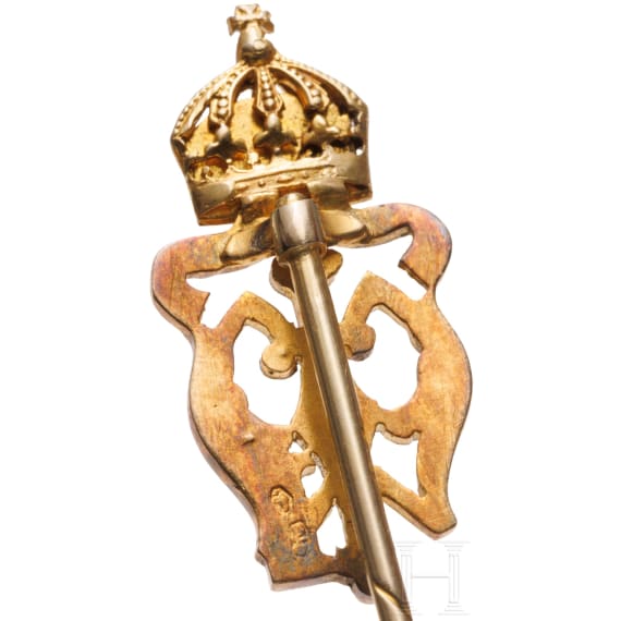 Tsar Ferdinand I (1861 - 1948) - a golden gift pin
