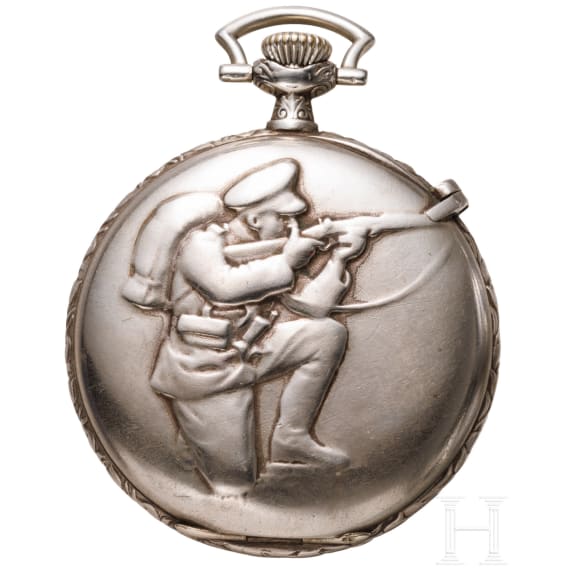 A pocket watch of the Longines brand as a shooting prize