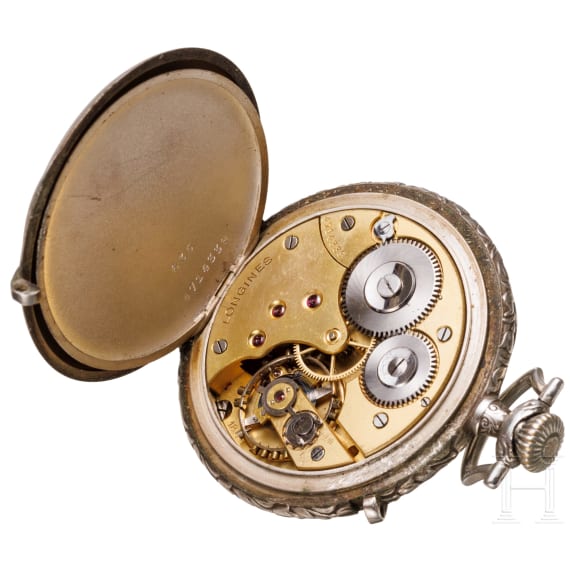 A pocket watch of the Longines brand as a shooting prize