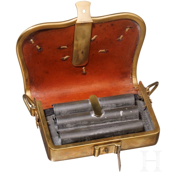 Zwei Kartuschk&auml;sten der berittenen Truppen unter K&ouml;nig Christian IX. von D&auml;nemark, 1863 - 1906