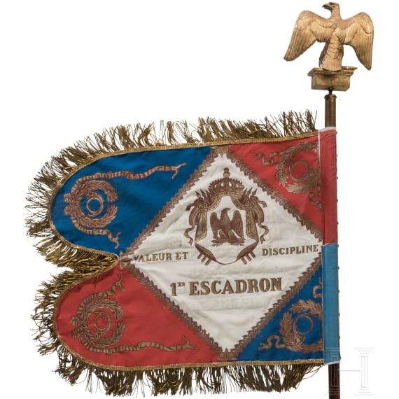Fahne der 1. Eskadron des Regiments Chasseurs &agrave; cheval de la Garde imp&eacute;riale