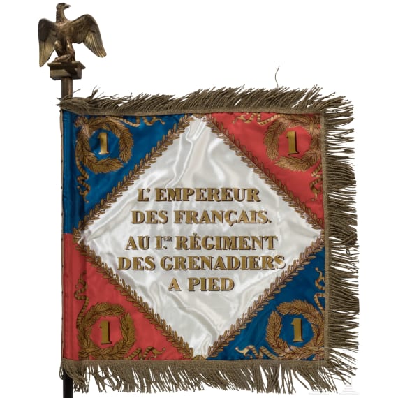 Fahne des 1. Bataillons des 1er r&eacute;giment de grenadiers &agrave; pied de la Garde imp&eacute;riale